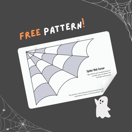 Free Spider Web • Printable Stained Glass Pattern